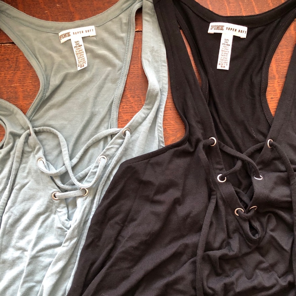 Lace up tank tops